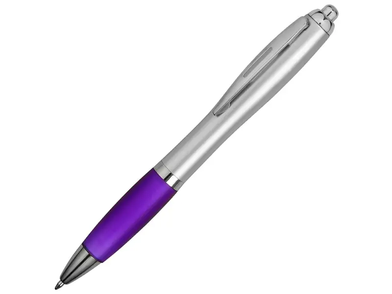 Ручка шариковая Nash, пурпурный/серебристый, черные чернила - 10635502