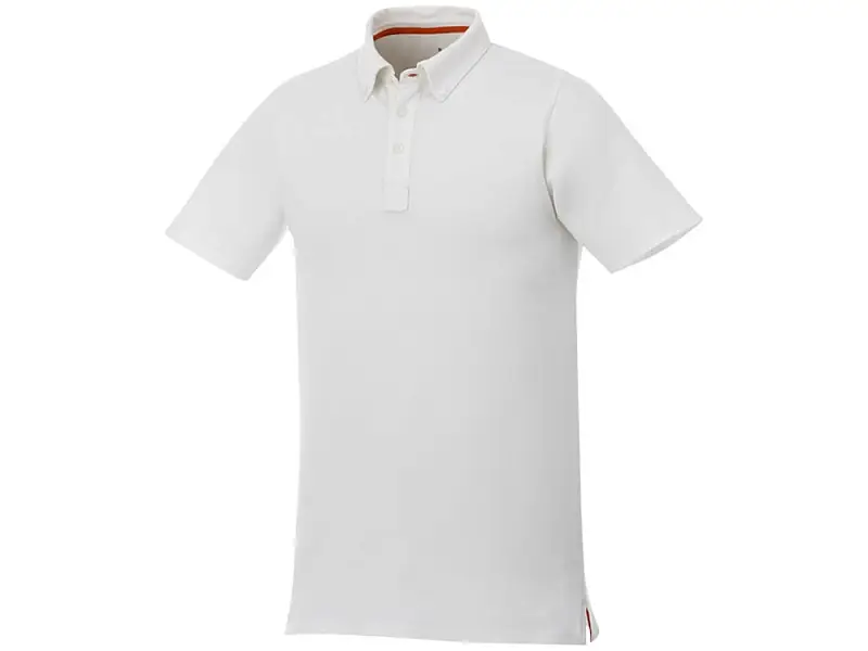Мужская футболка поло Atkinson с коротким рукавом и пуговицами, белый - 3810401XS