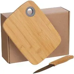 Набор Sharpwood, доска: 20х15х1 см; нож: 21х1,6 см; коробка: 24х16,5х7,6 см