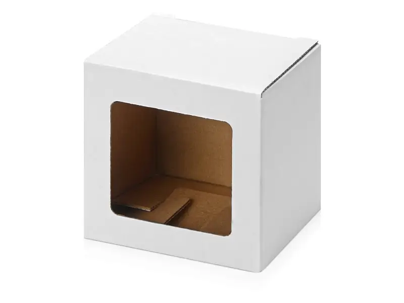 Коробка для кружки с окном, 11,2х9,4х10,7 см., белый - 87976
