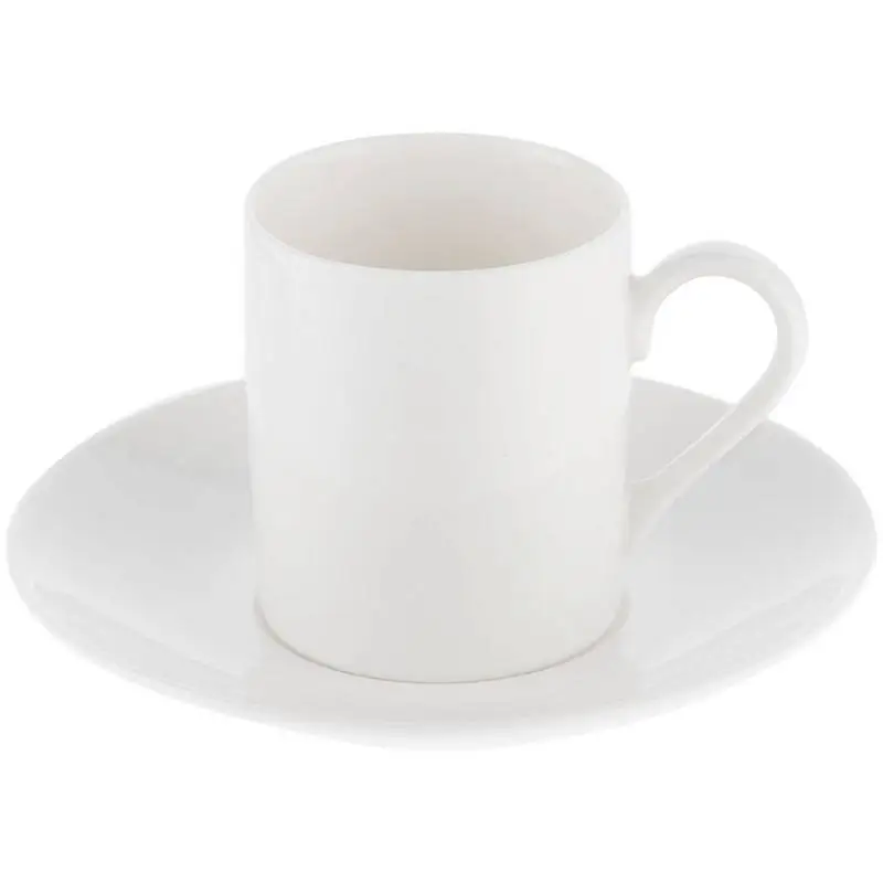 Кофейная пара Mansion ver.2, чашка: диаметр 5,6 см, высота 6,4 см, ширина с ручкой 8,1 см; блюдце: 12,3х12,3х1,6 см