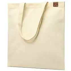 Сумка для покупок IVORY 325 г/м² с PU нашивкой