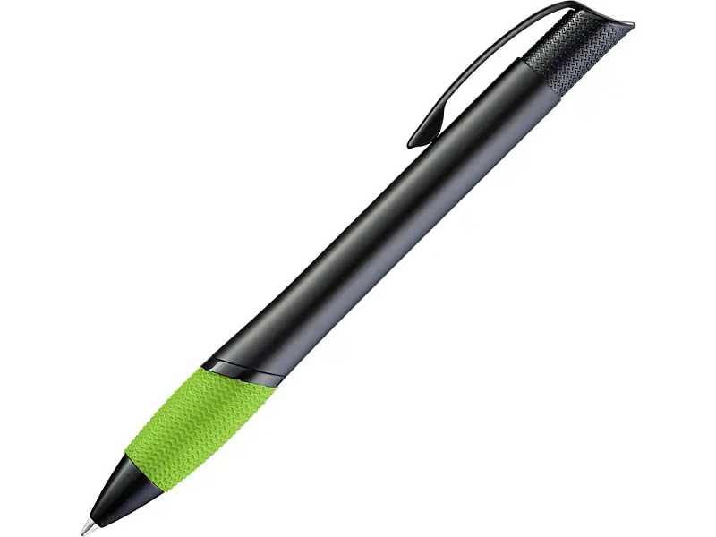 Ручка шариковая металлическая OPERA M, зеленое яблоко/черный - 187900.05