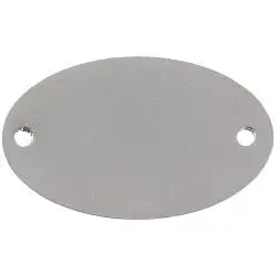 Шильдик металлический Alfa Oval, 1,5х2,5 см