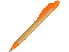 Ручка шариковая Листок, бамбук/синий