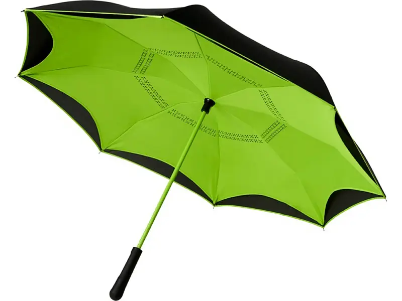 Прямой зонтик Yoon 23 с инверсной раскраской, лайм - 10940209