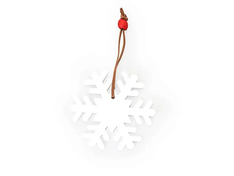 Войлочное рождественское украшение Снежинка, белый - XM1302S1514