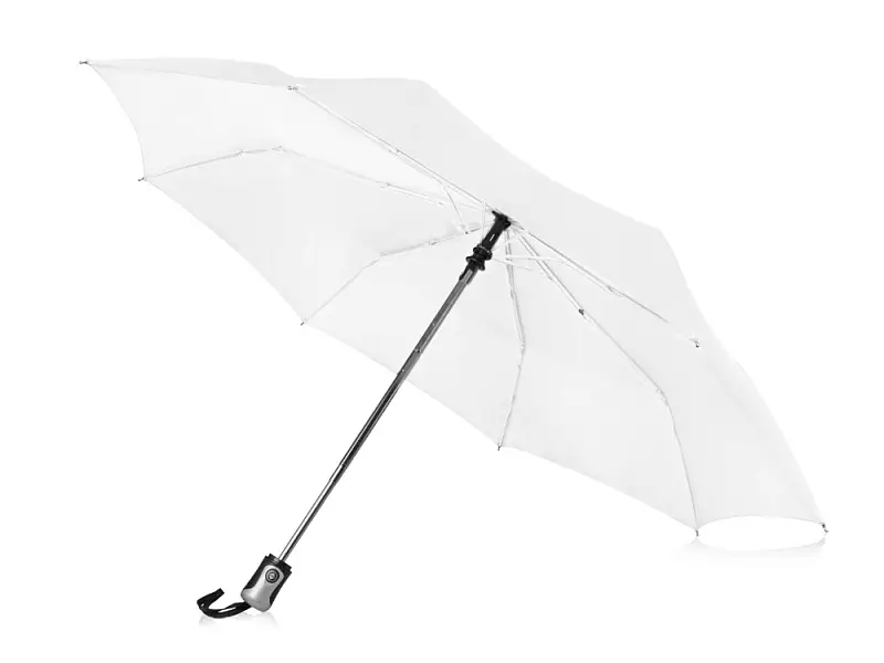 Зонт Alex трехсекционный автоматический 21,5, белый - 10901604
