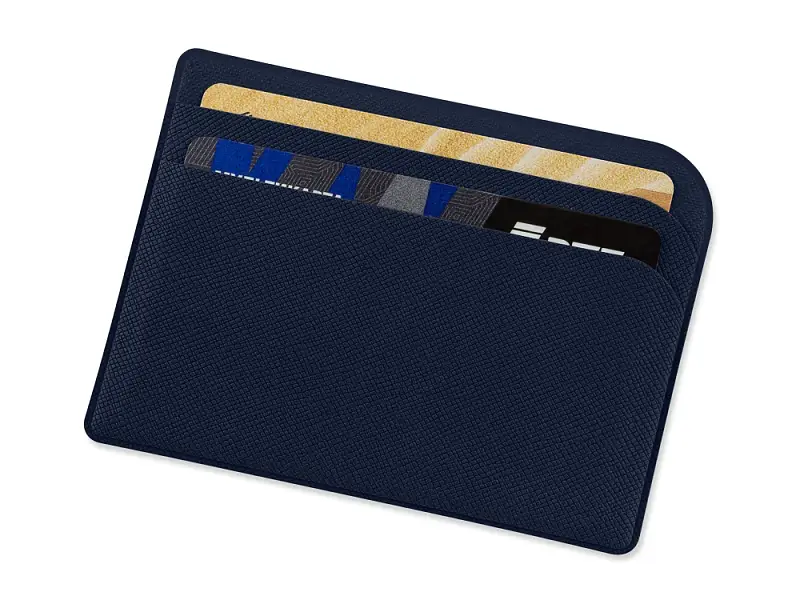 Картхолдер для 3-пластиковых карт Favor, темно-синий - 113112