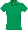 Рубашка поло женская People 210 ярко-зеленая, размер S