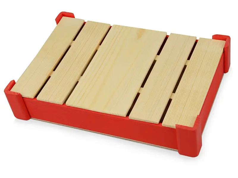 Подарочная деревянная коробка, красный - 625040