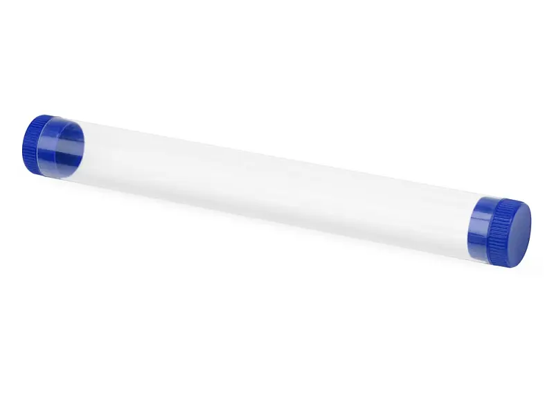 Футляр-туба пластиковый для ручки Tube 2.0, прозрачный/синий - 84560.02
