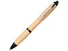 Шариковая ручка Nash из бамбука, натуральный/оранжевый