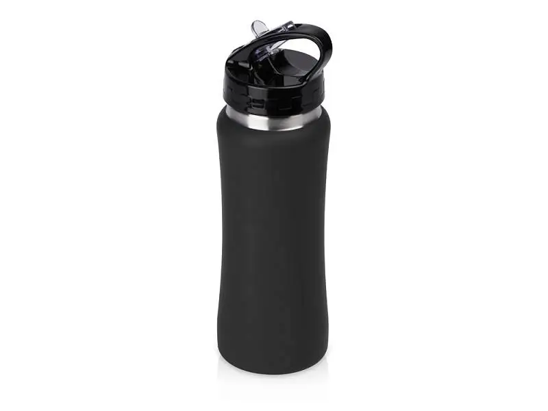 Бутылка для воды Bottle C1, сталь, soft touch, 600 мл, черный - 828027clr