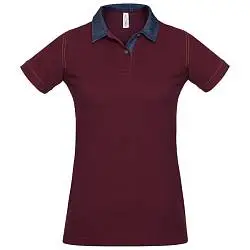 Рубашка поло женская DNM Forward бордовая, S–XL