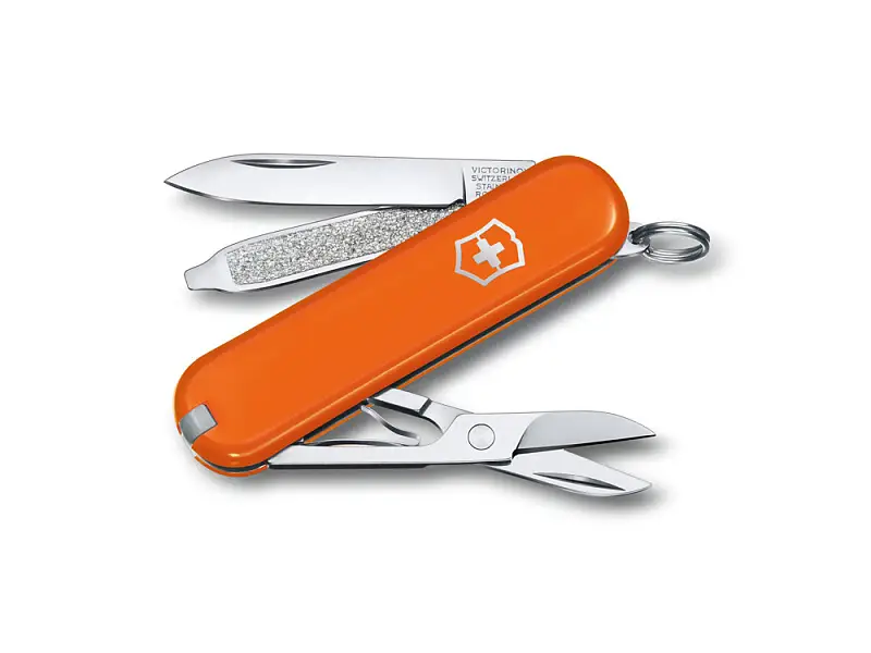 Нож-брелок VICTORINOX Classic SD Colors Mango Tango, 58 мм, 7 функций, оранжевый - 601181