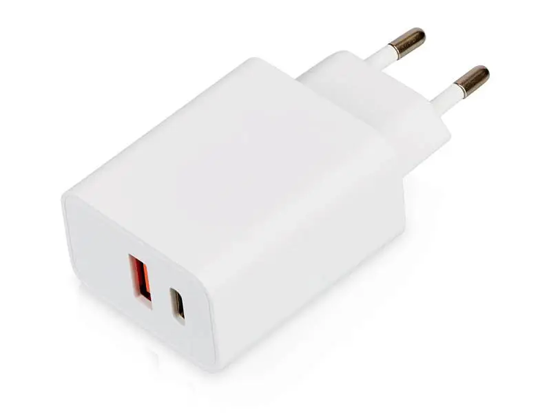 Сетевое зарядное устройство c выходами USB-A и USB-C Recharger, 10 Вт, белый - 392576