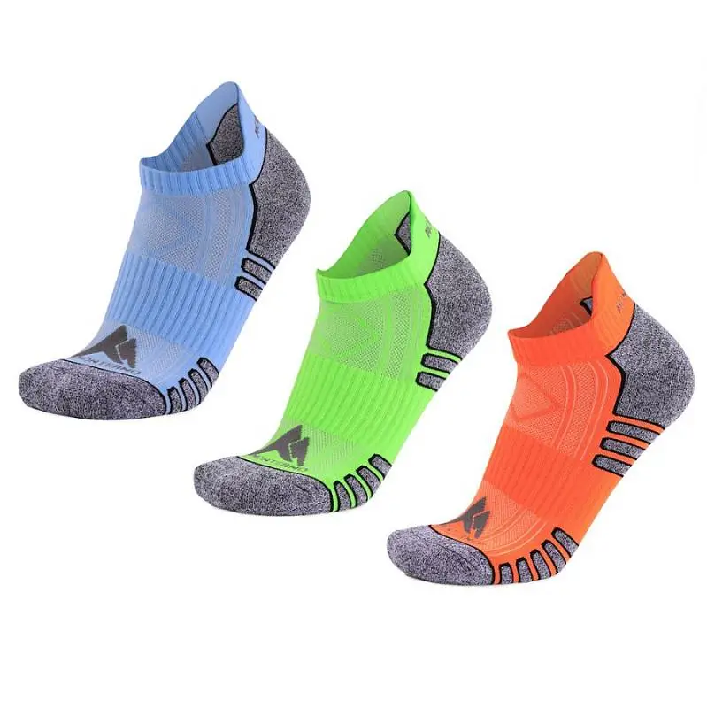 Набор из 3 пар спортивных женских носков Monterno Sport, голубой, зеленый и оранжевый - 20610.141