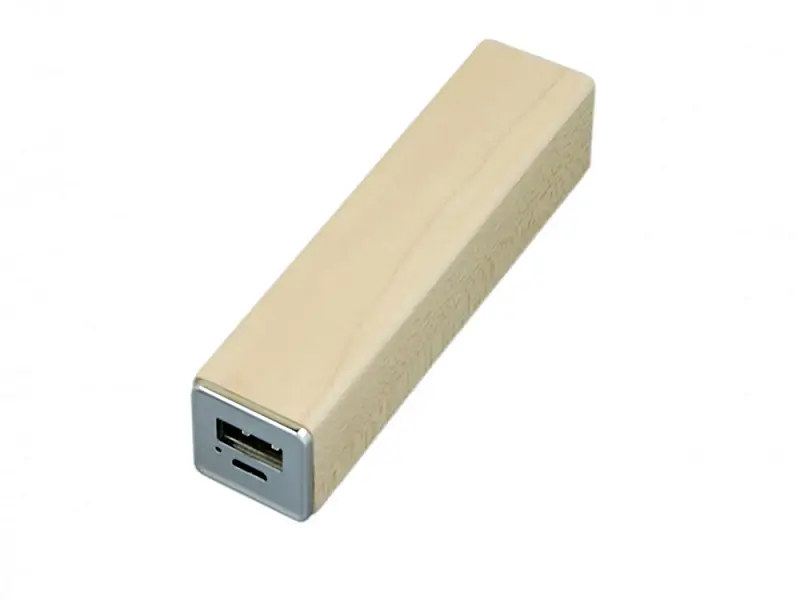 PB-wood1 Универсальное зарядное устройство power bank прямоугольной формы. 2200MAH. Белый - 2605.06