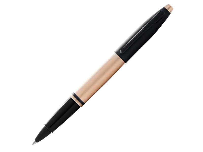 Ручка-роллер Cross Calais Brushed Rose Gold Plate and Black Lacquer - 421340