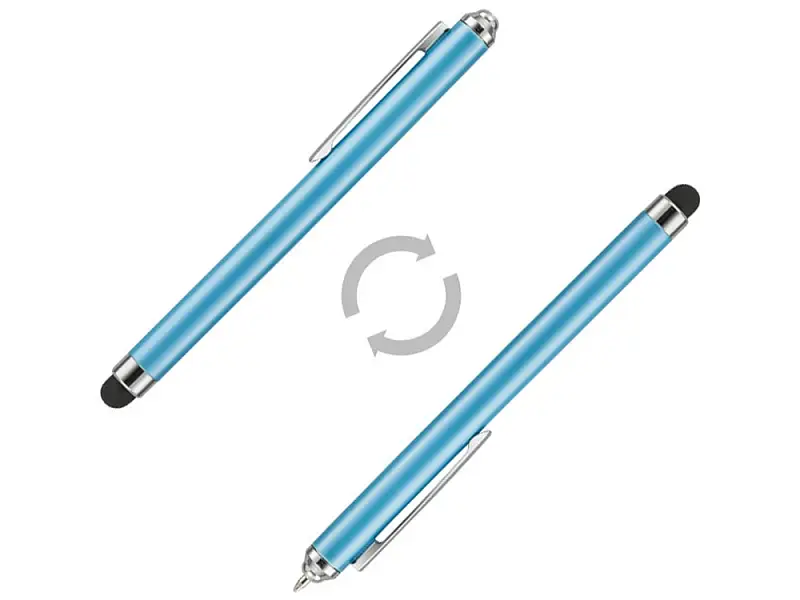 Ручка шариковая Nilsia со стилусом, голубой, черные черный чернила - 10645101