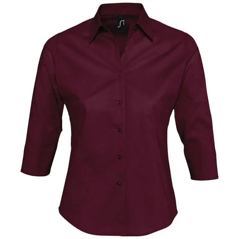 Рубашка женская с рукавом 3/4 Effect 140 бордовая, размер XS - 17010164XS