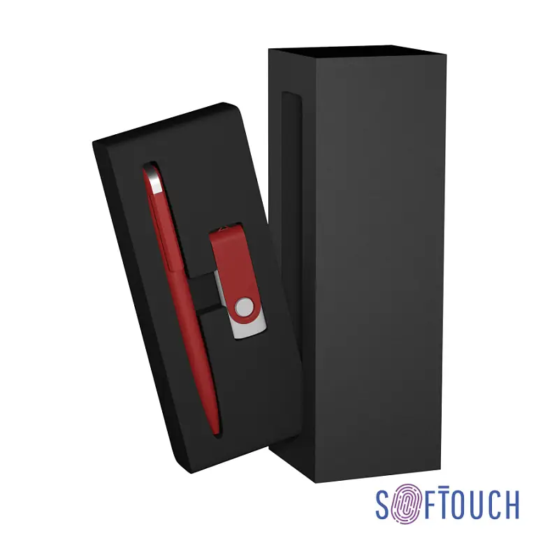Набор ручка + флеш-карта 8 Гб в футляре, покрытие soft touch - 6913-4S/8Gb