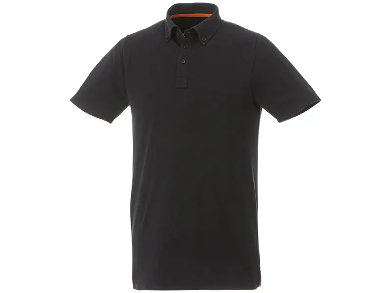 Мужская футболка поло Atkinson с коротким рукавом и пуговицами, черный - 3810499XS