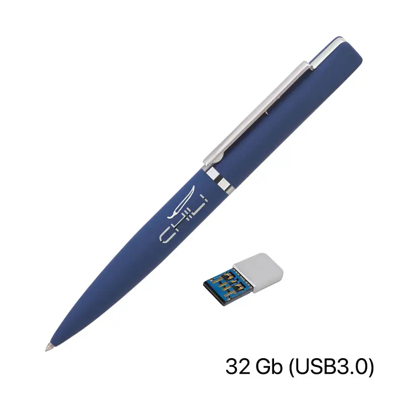 Ручка шариковая "Callisto" с флеш-картой 32Gb (USB3.0), покрытие soft touch - 6828-21S/32Gb3