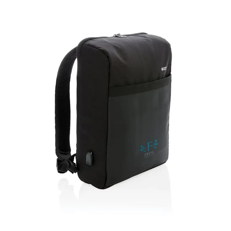 Антикражный рюкзак Swiss Peak 15"  с RFID защитой и разъемом USB, черный - P762.371