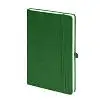 Бизнес-блокнот "Justy", 130*210 мм, зеленый, твердая обложка,  резинка 7 мм, блок-линейка