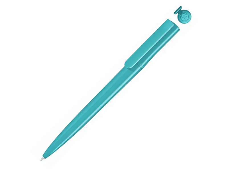 Ручка шариковая пластиковая RECYCLED PET PEN switch, синий, 1 мм, лазурный - 187952.33