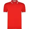 Футболка поло MONTREAL мужская, КРАСНЫЙ/БЕЛЫЙ 2XL