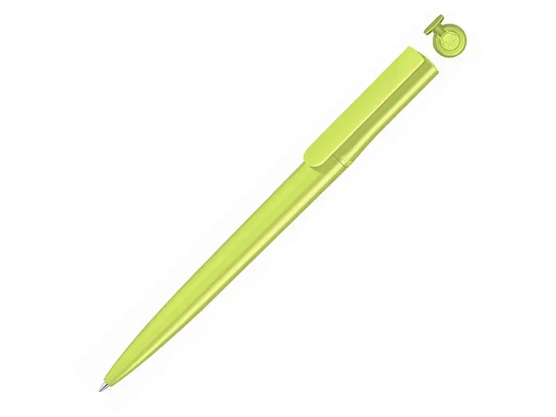 Ручка шариковая пластиковая RECYCLED PET PEN switch, синий, 1 мм, фисташковый - 187952.13