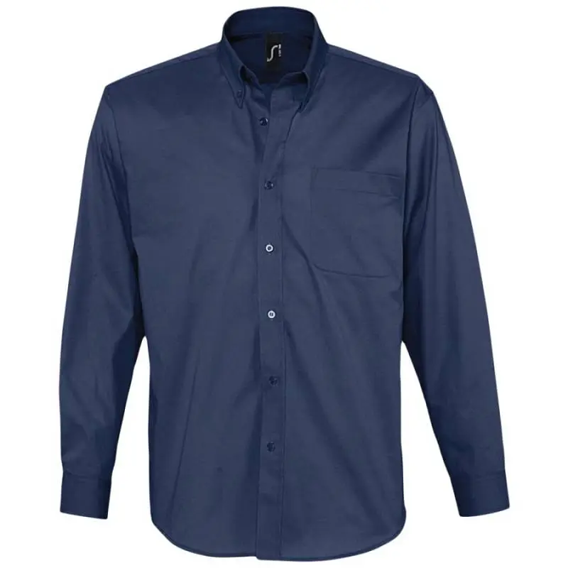 Рубашка мужская с длинным рукавом Bel Air темно-синяя (кобальт), размер S - 2506.471