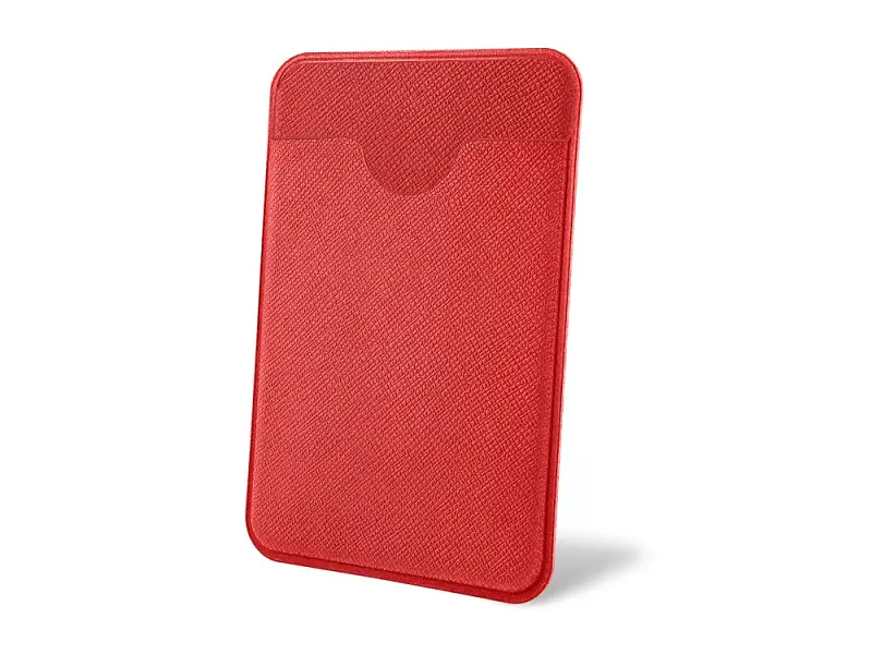 Чехол-картхолдер Favor на клеевой основе на телефон для пластиковых карт и и карт доступа, красный - 7319.01