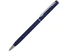 Ручка металлическая шариковая Атриум с покрытием софт-тач, синий классический