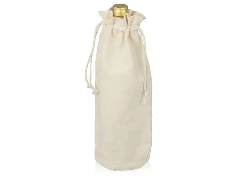 Хлопковая сумка для вина, натуральный - 612018