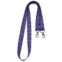 Ланъярд полноцветный Эл с двумя карабинами