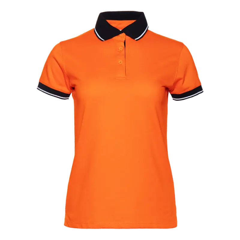 Рубашка поло женская 04CW_Оранжевый/Чёрный (28/20) (XL/50) - 43762