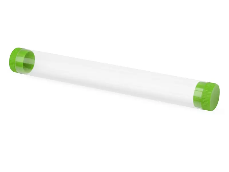 Футляр-туба пластиковый для ручки Tube 2.0, прозрачный/зеленое яблоко - 84560.19