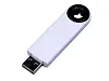 USB-флешка промо на 32 Гб прямоугольной формы, выдвижной механизм, белый