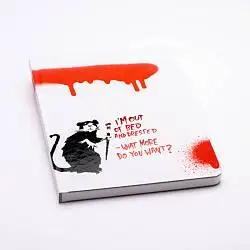 Блокнот линованный Pininfarina Banksy Улетающая девочка из каменной бумаги