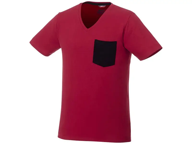 Мужская футболка Gully с коротким рукавом и кармашком, темно-красный/темно-синий - 3302328XS
