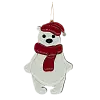 Ёлочная Игрушка Медвежонок (белый с красным)
