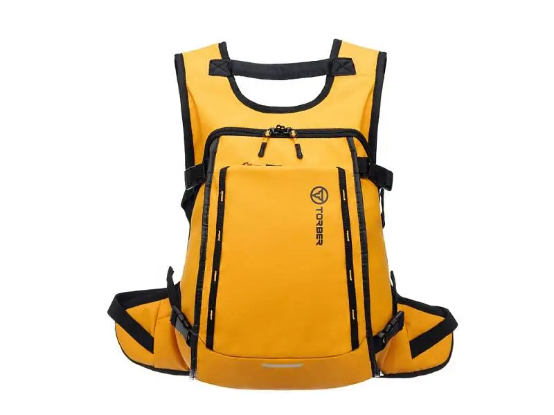 Рюкзак TORBER Mobi, желтый, полиэстер 900D с PU покрытием, 45 х 32 х 20 см - 73541