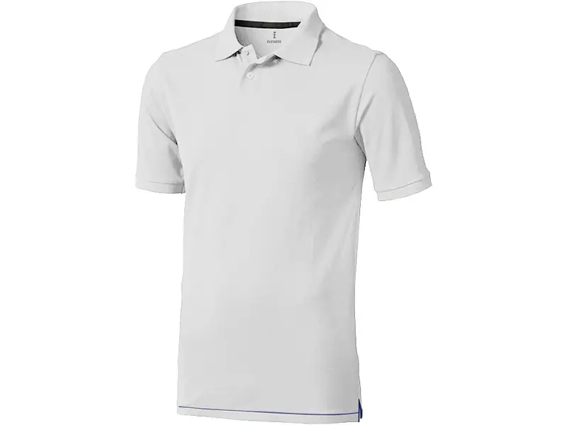 Calgary мужская футболка-поло с коротким рукавом, белый/темно-синий - 3808003XS