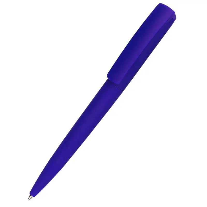 Ручка пластиковая Jangle, софт-тач, темно-синяя - 1034.15