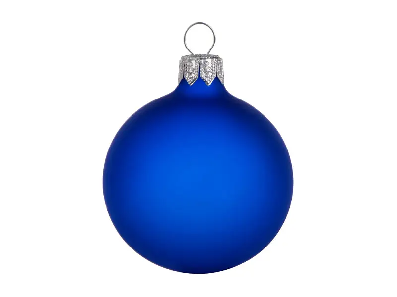 Стеклянный шар синий матовый, заготовка шара 6 см, цвет 62 - 213023