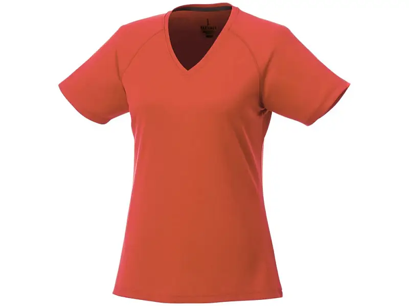 Модная женская футболка Amery  с коротким рукавом и V-образным вырезом, оранжевый - 3902633XS